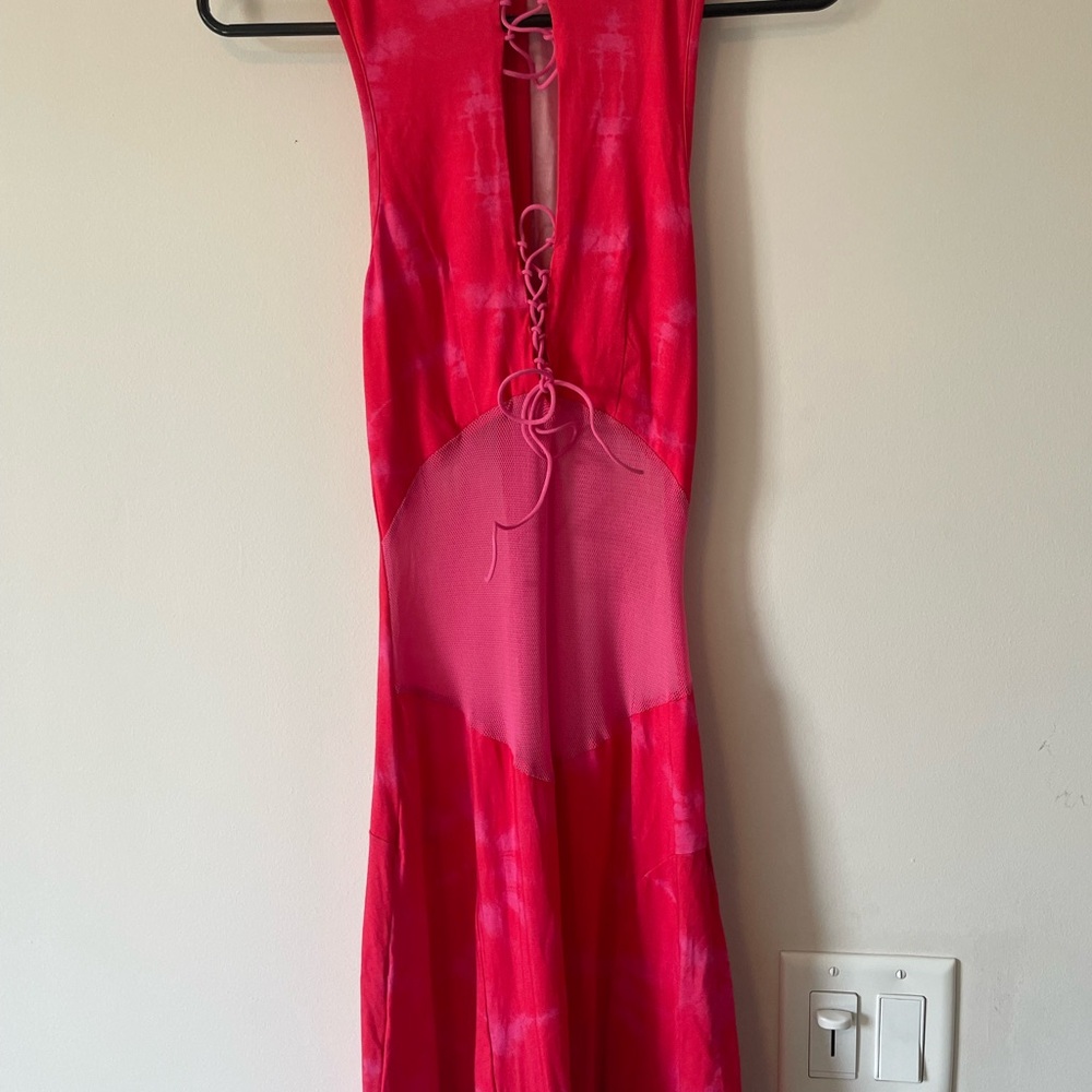 I.AM.GIA Hot Pink Lace-Up Detail